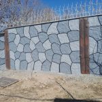 نمای مدرن طرح سنگ و چوب