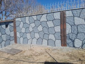 نمای مدرن طرح سنگ و چوب