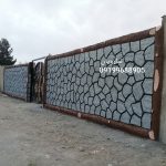 طرح سیمانی سنگ و چوب
